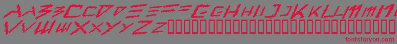 Barbt    Font – Red Fonts on Gray Background