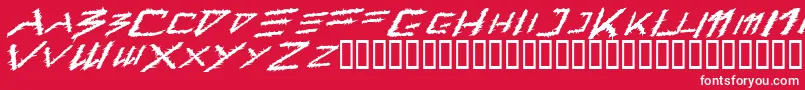 フォントBarbt    – 赤い背景に白い文字