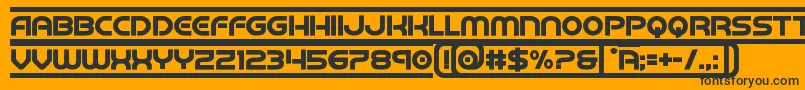 barcadbold Font – Black Fonts on Orange Background