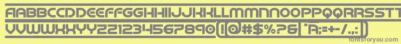 barcadbold Font – Gray Fonts on Yellow Background