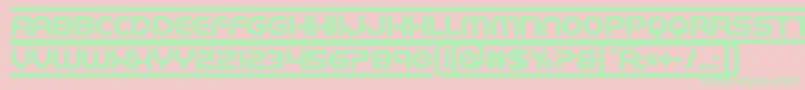 barcadbold Font – Green Fonts on Pink Background