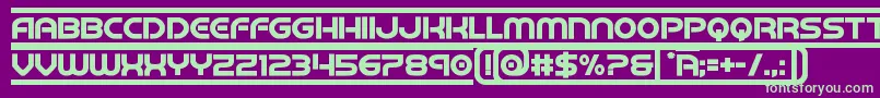 Шрифт barcadbold – зелёные шрифты на фиолетовом фоне