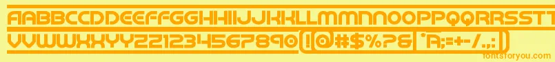 barcadbold Font – Orange Fonts on Yellow Background