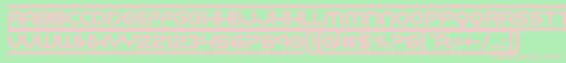 barcadbold Font – Pink Fonts on Green Background