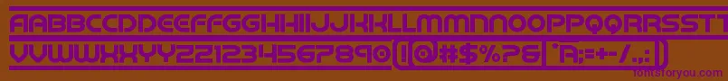 barcadbold Font – Purple Fonts on Brown Background