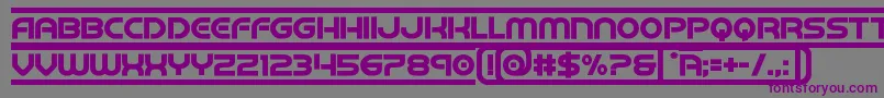 barcadbold Font – Purple Fonts on Gray Background