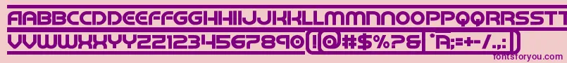 barcadbold Font – Purple Fonts on Pink Background