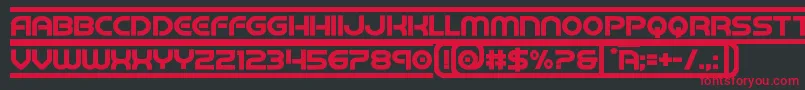 Шрифт barcadbold – красные шрифты на чёрном фоне