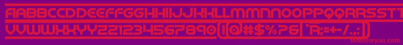Fonte barcadbold – fontes vermelhas em um fundo violeta