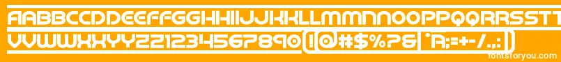 barcadbold Font – White Fonts on Orange Background