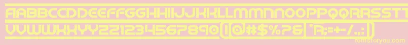 Шрифт barcadbold – жёлтые шрифты на розовом фоне