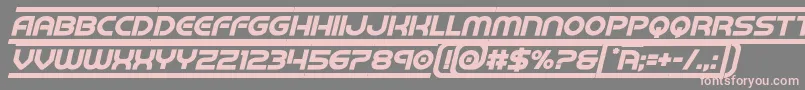 barcadboldital Font – Pink Fonts on Gray Background