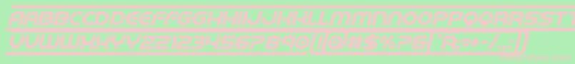 barcadboldital Font – Pink Fonts on Green Background