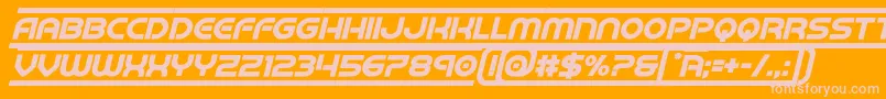 barcadboldital Font – Pink Fonts on Orange Background