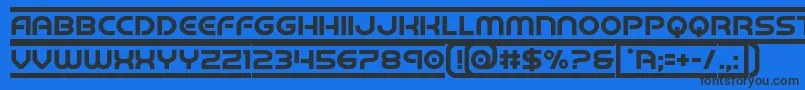 barcade Font – Black Fonts on Blue Background