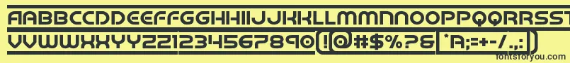 barcade Font – Black Fonts on Yellow Background