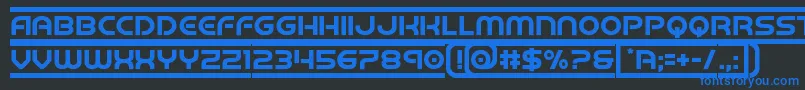 barcade Font – Blue Fonts on Black Background