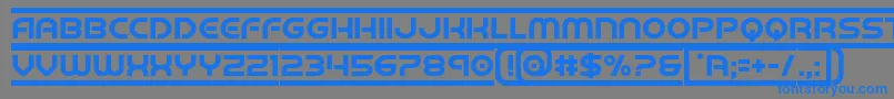 Шрифт barcade – синие шрифты на сером фоне