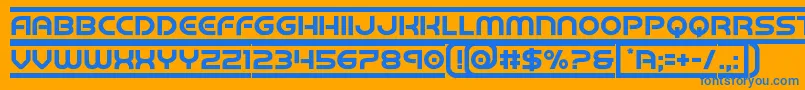 barcade Font – Blue Fonts on Orange Background