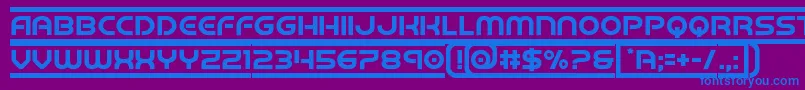 barcade Font – Blue Fonts on Purple Background