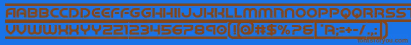 barcade Font – Brown Fonts on Blue Background
