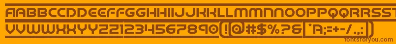 barcade Font – Brown Fonts on Orange Background