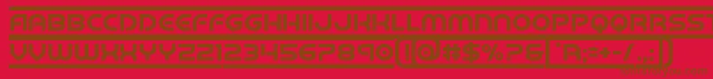 barcade Font – Brown Fonts on Red Background