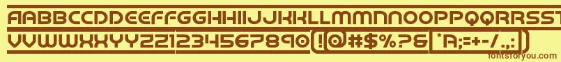 barcade Font – Brown Fonts on Yellow Background