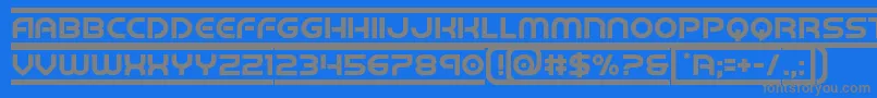 barcade Font – Gray Fonts on Blue Background