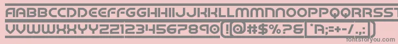 barcade-fontti – harmaat kirjasimet vaaleanpunaisella taustalla