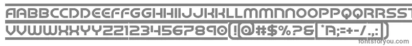 barcade-fontti – harmaat kirjasimet valkoisella taustalla