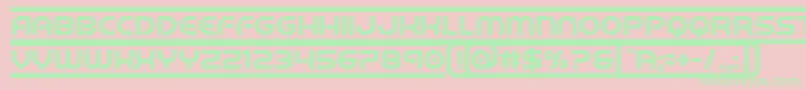 barcade Font – Green Fonts on Pink Background