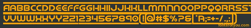 barcade Font – Orange Fonts on Black Background