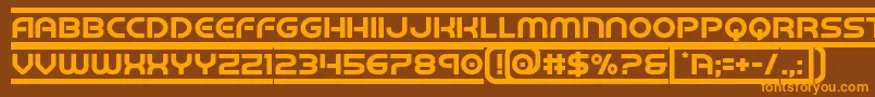 barcade Font – Orange Fonts on Brown Background