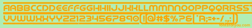 barcade Font – Orange Fonts on Green Background