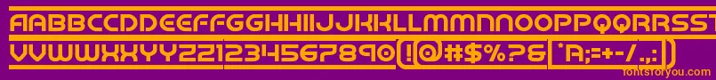 barcade Font – Orange Fonts on Purple Background