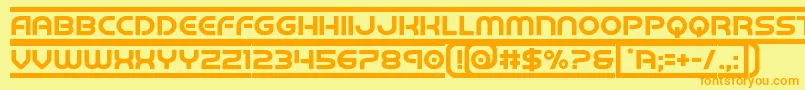 barcade Font – Orange Fonts on Yellow Background