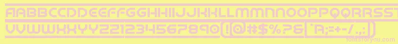 barcade Font – Pink Fonts on Yellow Background