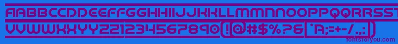 barcade Font – Purple Fonts on Blue Background