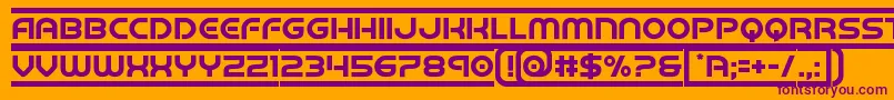 barcade Font – Purple Fonts on Orange Background