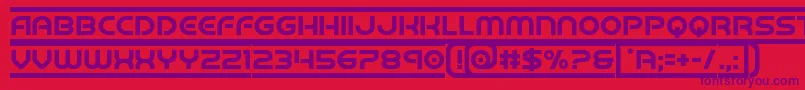barcade Font – Purple Fonts on Red Background