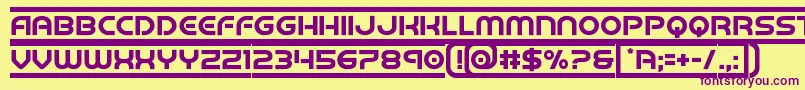 barcade Font – Purple Fonts on Yellow Background