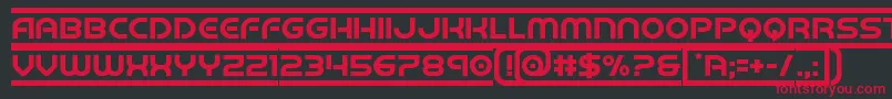 barcade Font – Red Fonts on Black Background