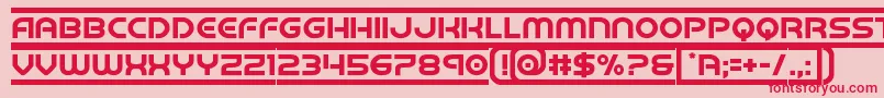 barcade Font – Red Fonts on Pink Background