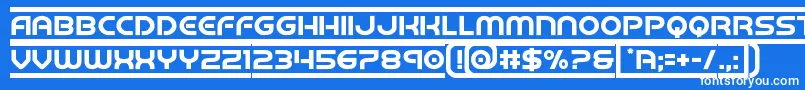 barcade Font – White Fonts on Blue Background