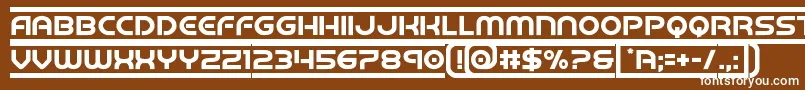 barcade Font – White Fonts on Brown Background