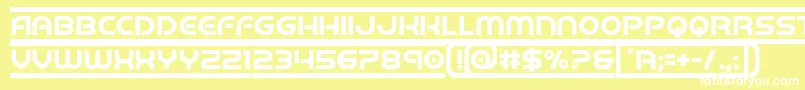 barcade Font – White Fonts on Yellow Background