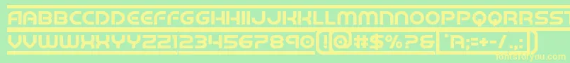 Police barcade – polices jaunes sur fond vert
