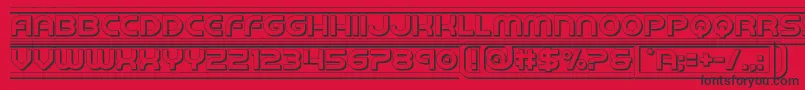 barcade3d Font – Black Fonts on Red Background