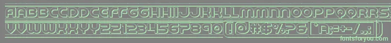 barcade3d Font – Green Fonts on Gray Background